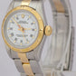 2022 RSC Rolex Oyster Perpetual Two-Tone White Roman PAPERS 24mm 67233 Watch BOX