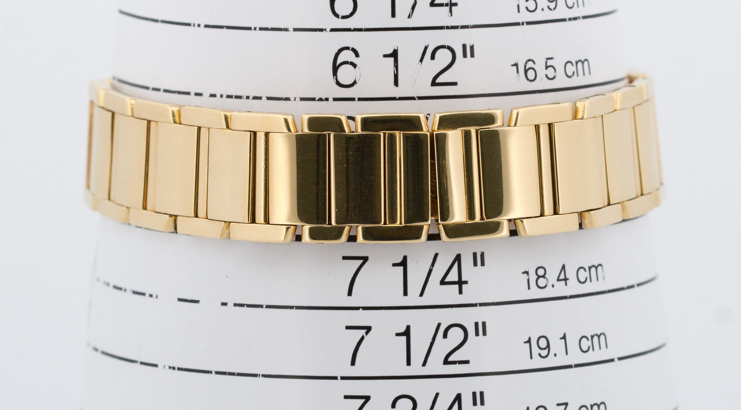 Ladies Cartier Tank Francaise IVORY 18K Gold 25mm Quartz W50002N2 1820 Watch