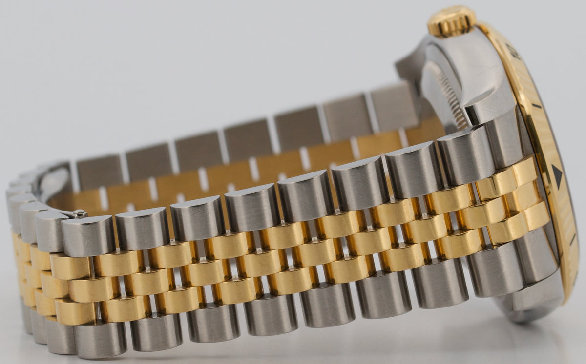 Unpolished Rolex DateJust 116263 Turn-O-Graph 36mm Slate 18K Jubilee Box Papers