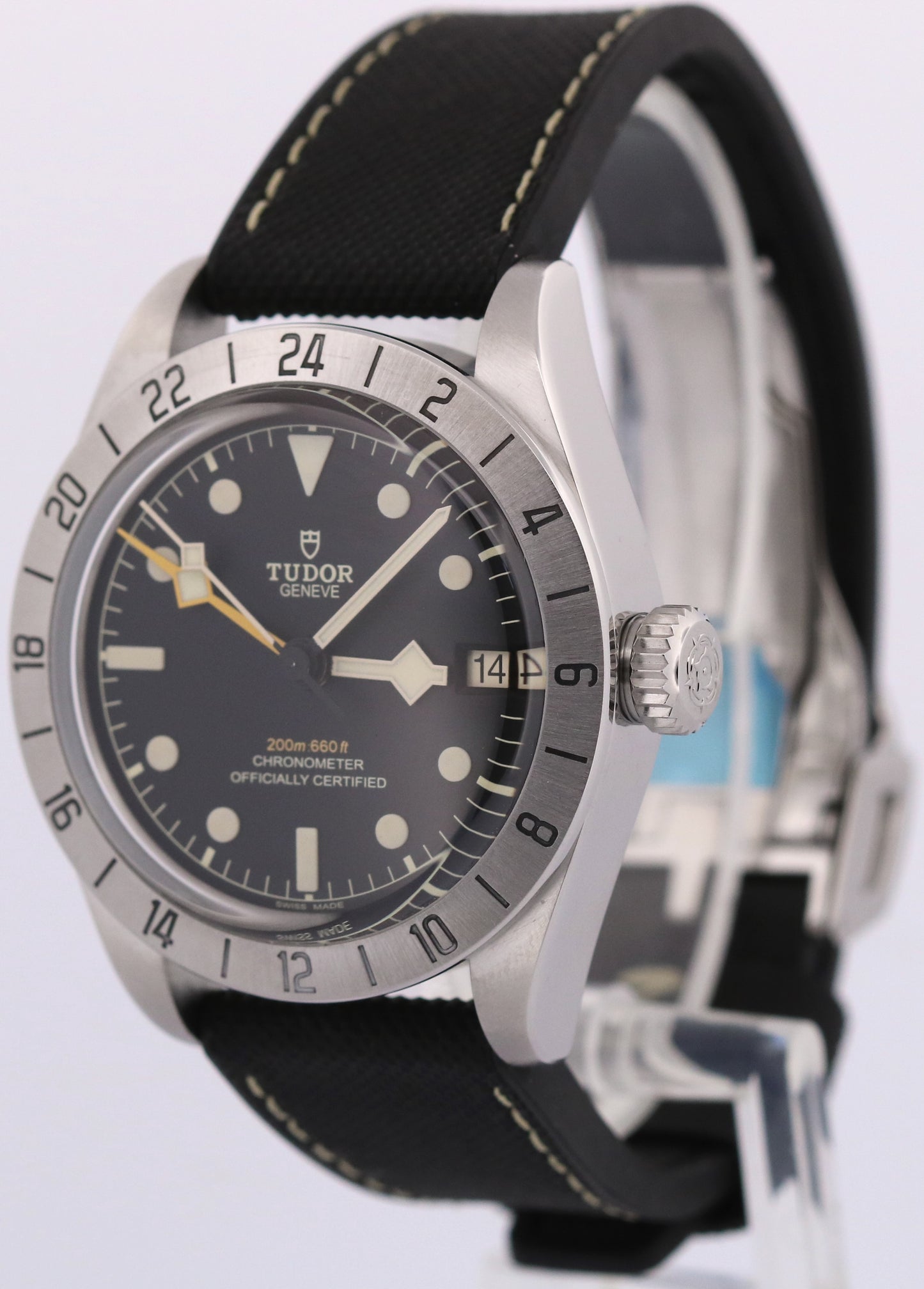 2023 PAPERS Tudor Black Bay Pro 39mm Stainless Steel GMT Rubber 79470 Watch BOX
