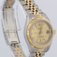 PAPERS Rolex DateJust 26mm CHAMPAGNE Two-Tone Fluted 18K JUBILEE Steel 69163 BOX