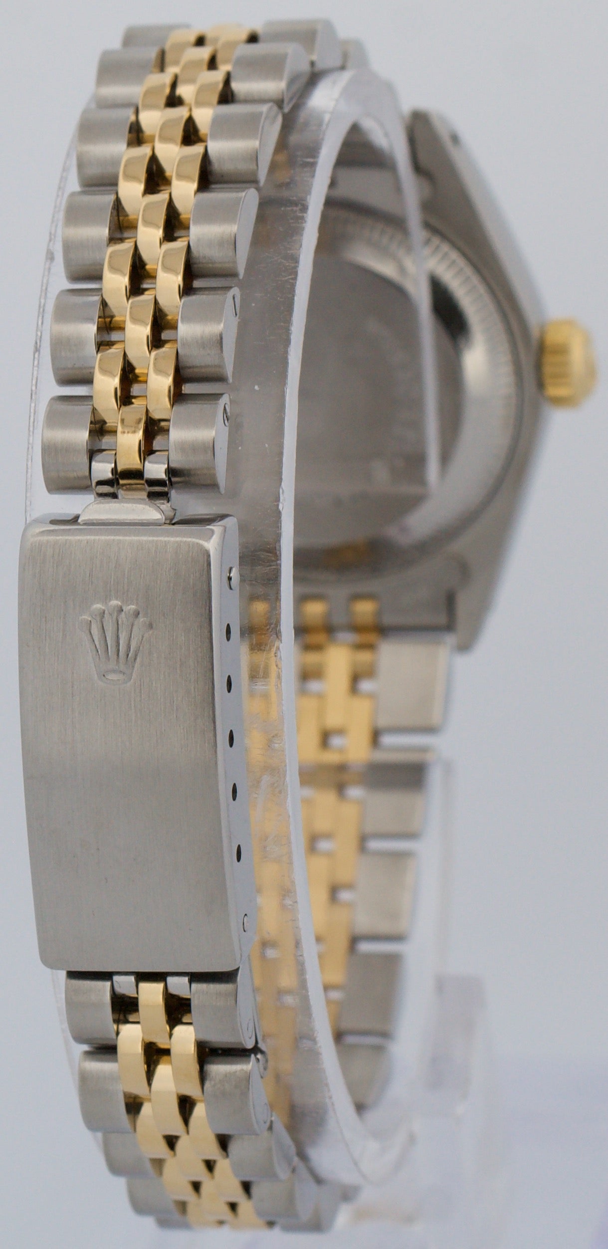 PAPERS Rolex DateJust 26mm CHAMPAGNE Two-Tone Fluted 18K JUBILEE Steel 69163 BOX