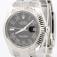 Rolex Datejust II BLACK ROMAN 41mm Stainless Steel 18k OYSTER Fluted 116334