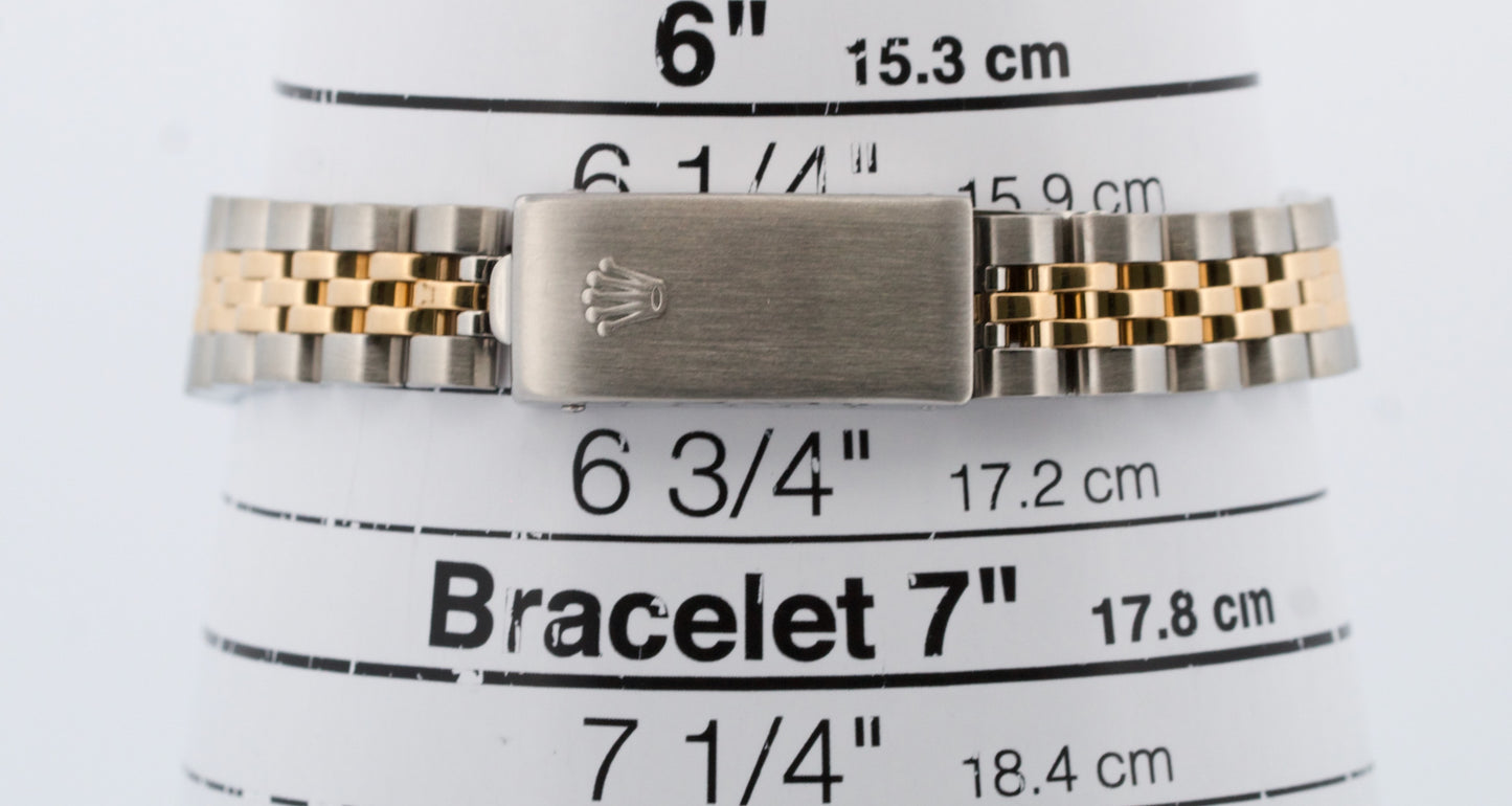 PAPERS Rolex DateJust 26mm CHAMPAGNE Two-Tone Fluted 18K JUBILEE Steel 69163 BOX