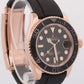 Rolex Yacht-Master 40mm 18K Everose Gold BLACK Oysterflex Rubber 126655 BOX