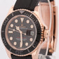 Rolex Yacht-Master 40mm 18K Everose Gold BLACK Oysterflex Rubber 126655 BOX