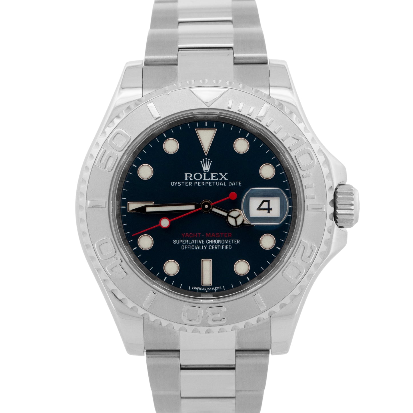 Rolex Yacht-Master Platinum BLUE 40mm Stainless Steel Oyster Watch 116622