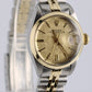 VINTAGE Rolex Date Two-Tone 18k Gold Steel Champagne Linen 26mm 6916 Watch