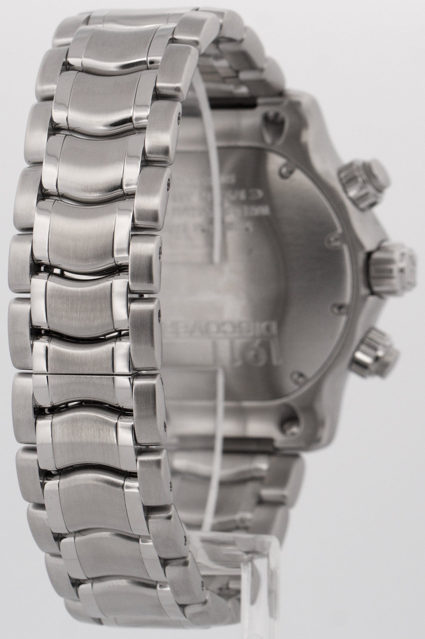 Ebel 1911 Discovery WHITE Chronograph Day Date Stainless Steel 43mm E9750L62