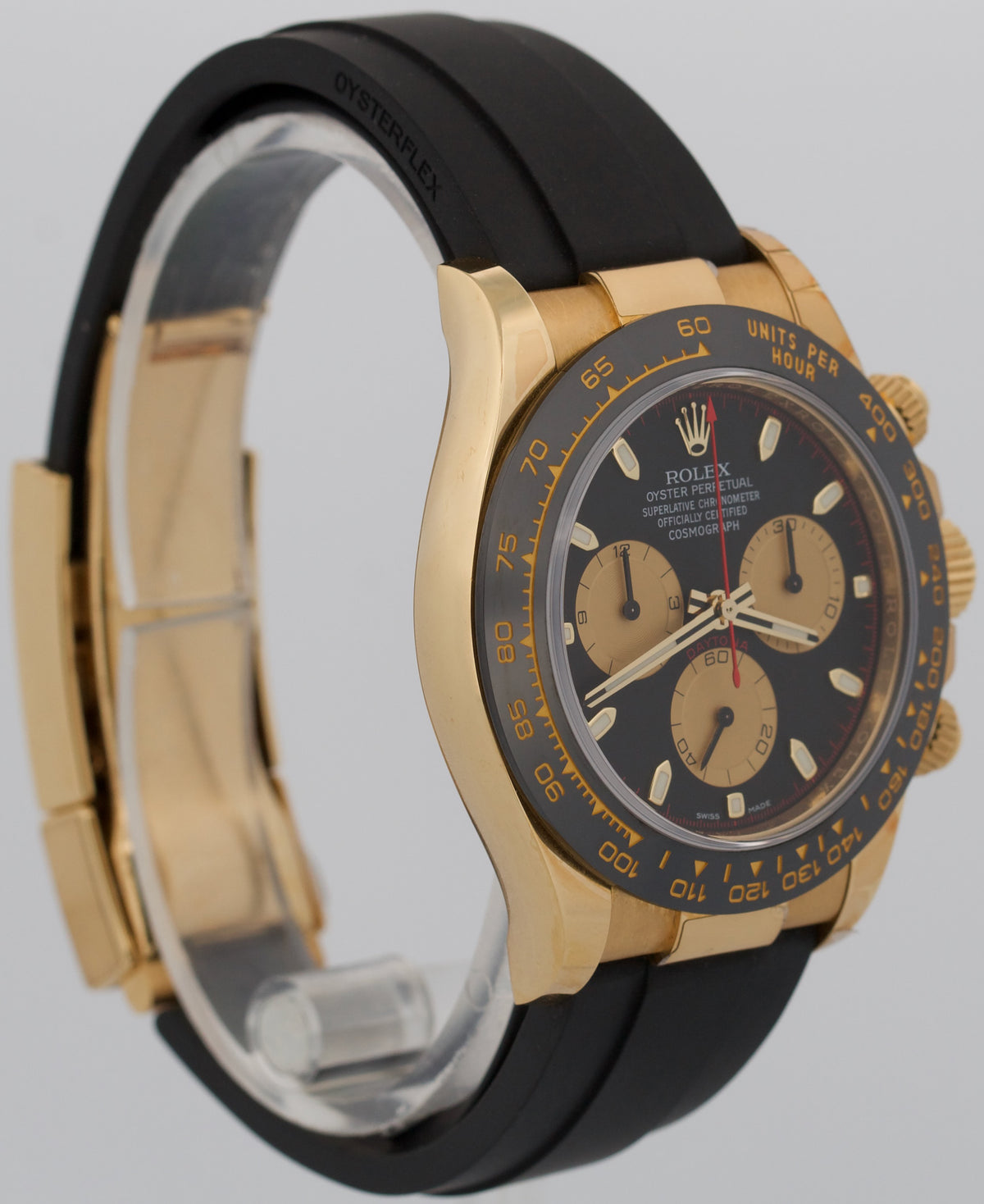 Stickered 2021 Rolex Daytona 116518 LN Black Newman 18K Oysterflex Box Papers