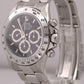 1997 Rolex Daytona Cosmograph ZENITH Stainless Steel BLACK 40mm 16520 Watch