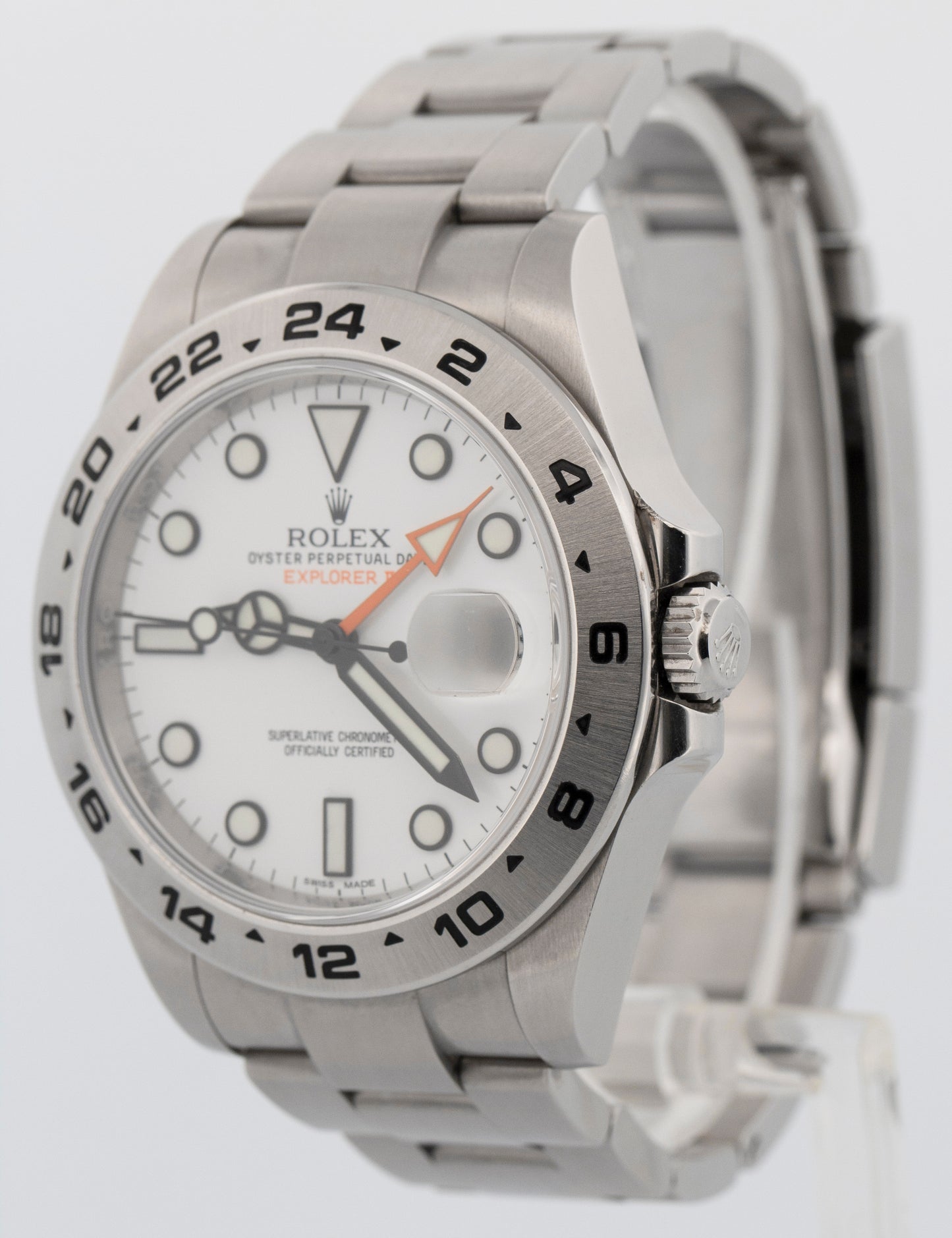 Rolex Explorer II 42mm 216570 POLAR WHITE Orange Stainless Steel GMT Watch BOX