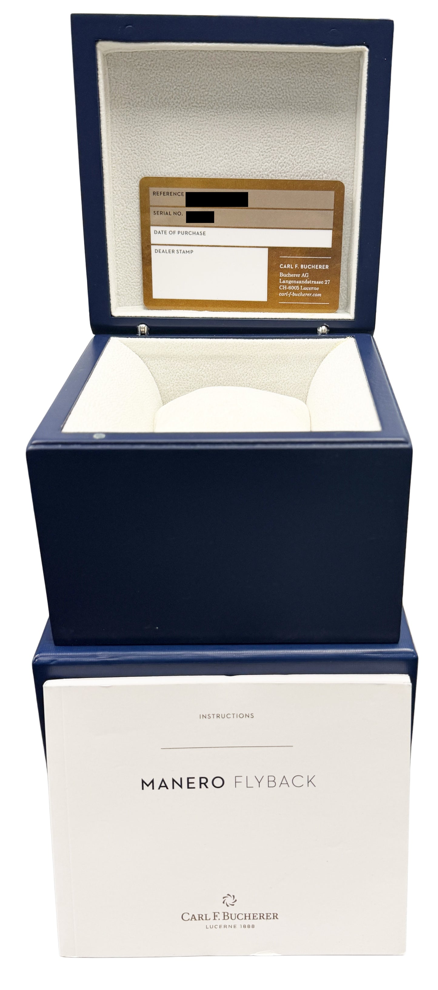 Carl F. Bucherer Manero Flyback PAPERS Steel Silver 40mm 10927.08 Watch BOX