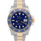 PAPERS Rolex Submariner Date Gold FLAT BLUE Ceramic 40mm 116613 LB Watch BOX