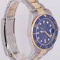 MINT PAPERS Rolex Submariner Date FLAT BLUE Two-Tone Gold Ceramic 116613 LB B+P