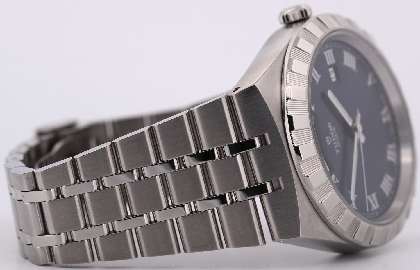 Tudor Royal 41mm BLUE ROMAN Stainless Steel Day-Date 28600 Automatic Watch BOX
