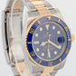 PAPERS Rolex Submariner Date Gold FLAT BLUE Ceramic 40mm 116613 LB Watch BOX