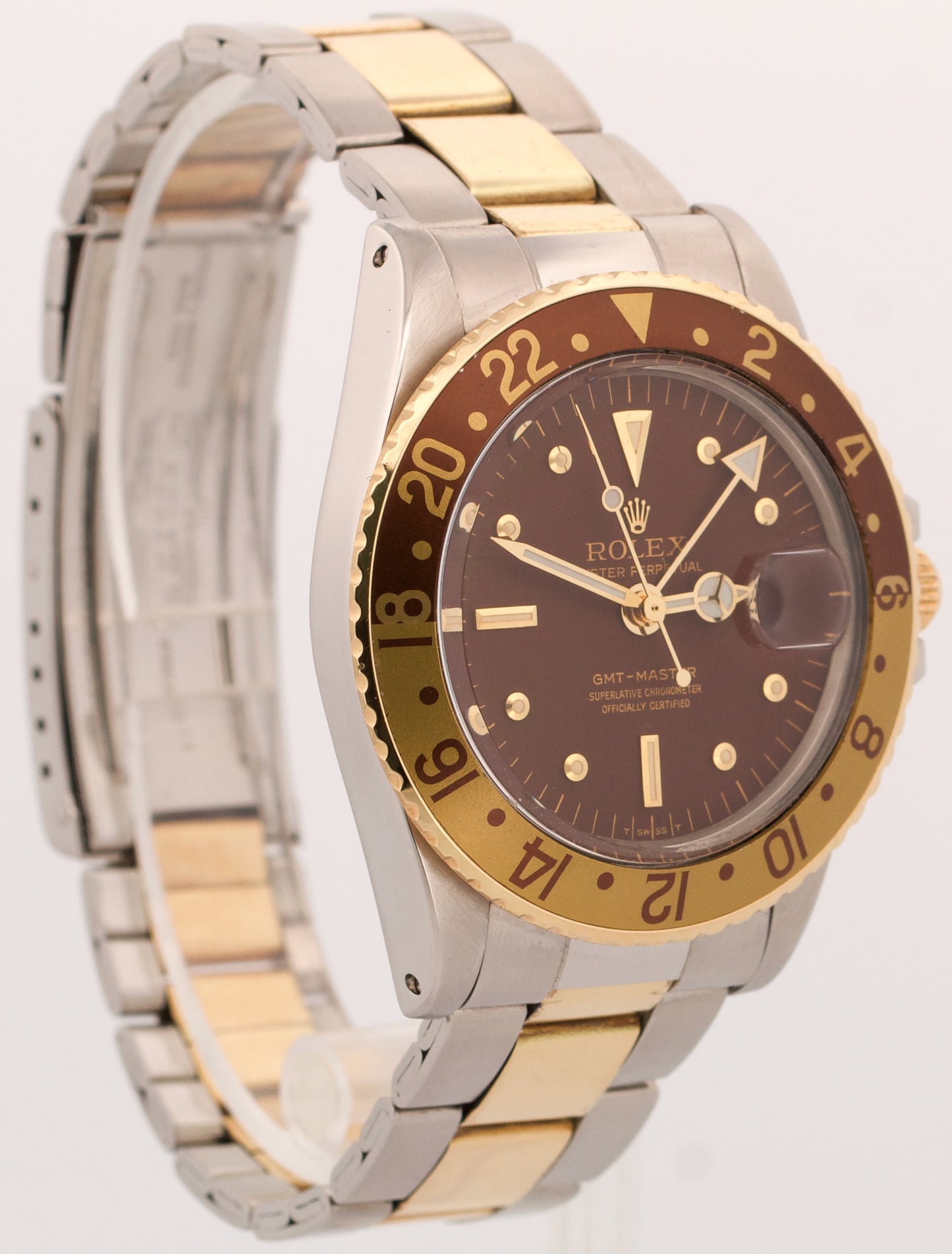 VINTAGE 1971 PAPERS Rolex GMT-Master ROOT BEER  Brown 18K OYSTER 40mm 1675 BOX