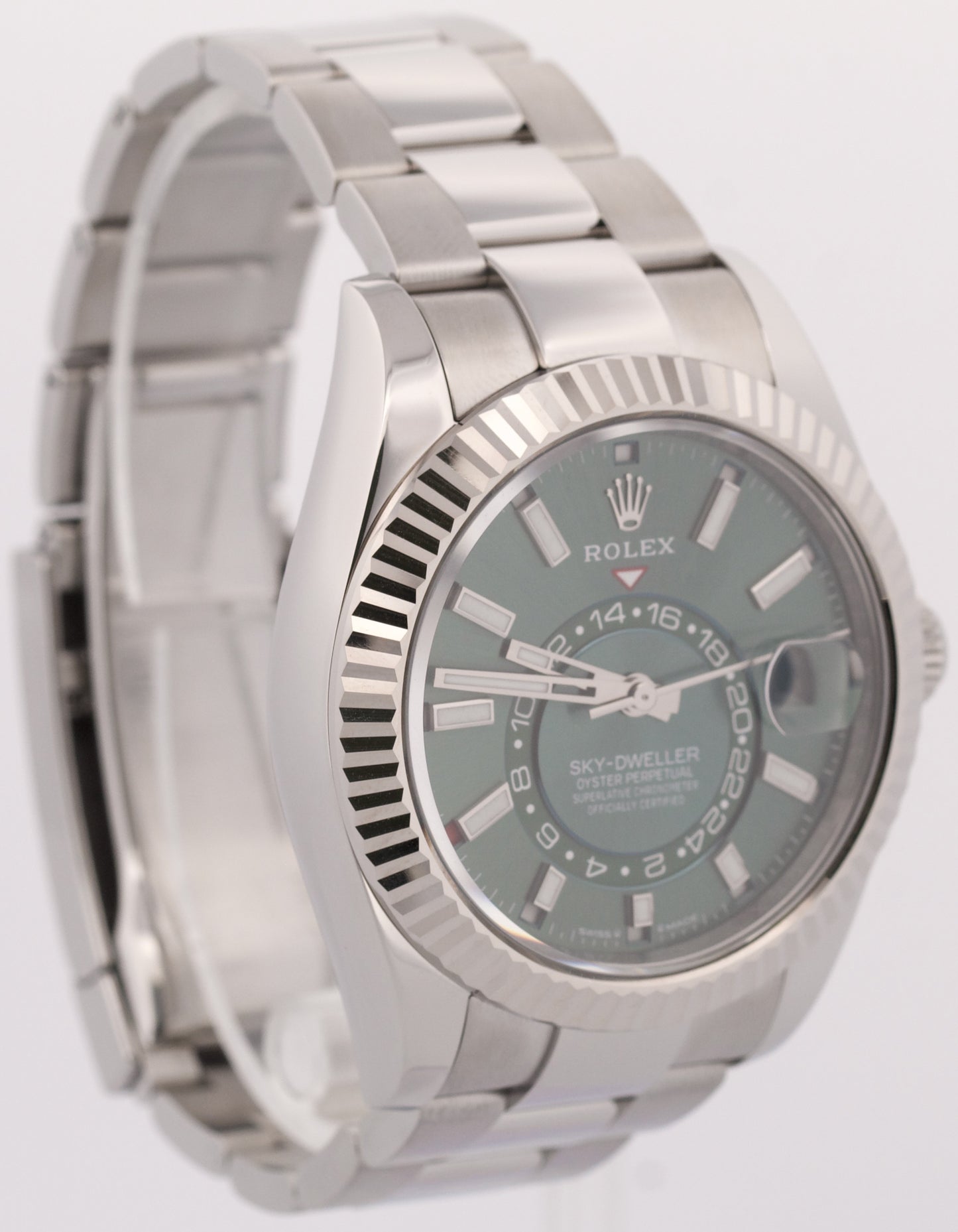 Rolex Sky-Dweller MINT GREEN 42mm Stainless Steel 18K Gold OYSTER 18K 336934