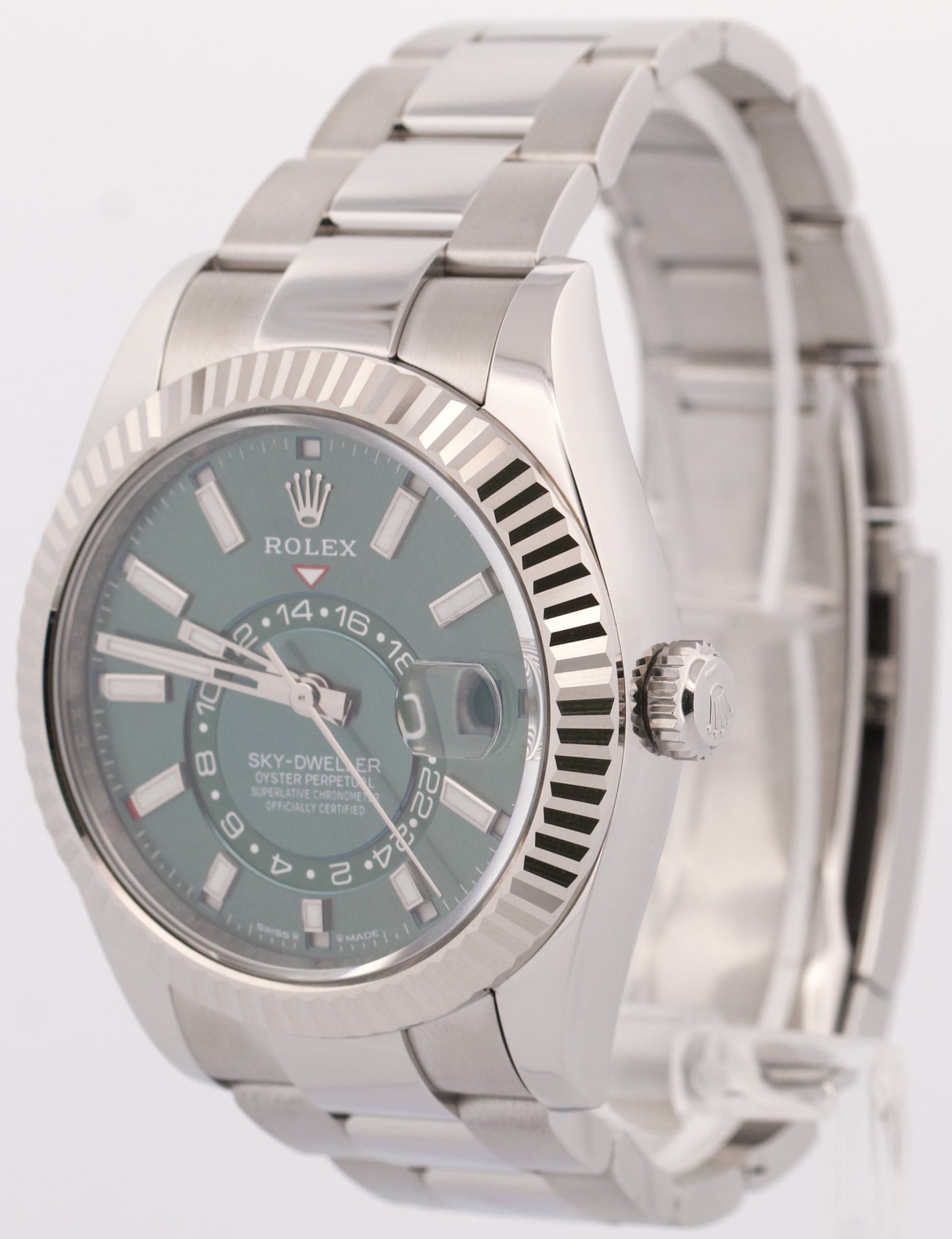 Rolex Sky-Dweller MINT GREEN 42mm Stainless Steel 18K Gold OYSTER 18K 336934
