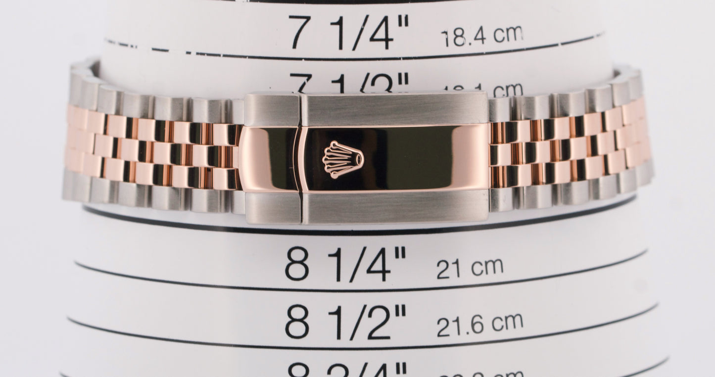 PAPERS Rolex DateJust 41mm WIMBLEDON Steel 18K Rose Gold JUBILEE 126331 BOX