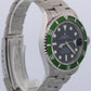 Rolex Submariner 16610 LV Kermit Green No-Holes Rehaut Steel Oyster 40mm Watch