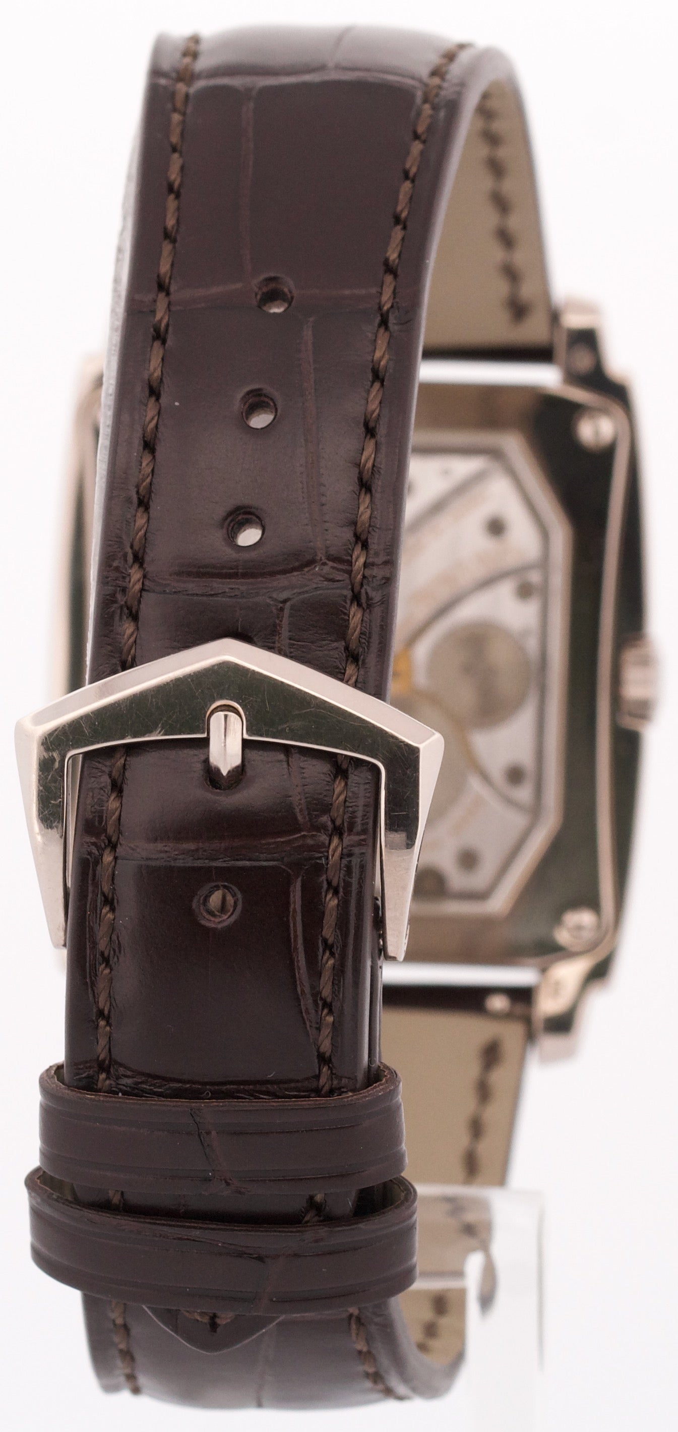 Patek Philippe Gondolo 18k White Gold SALMON Rose Arabic 30mmX43mm Leather 5124G