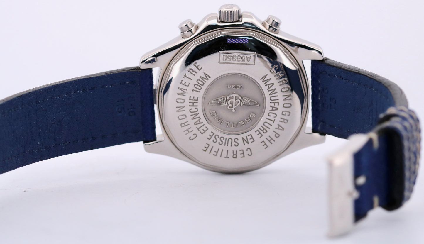 Breitling Colt ChronoOcean BLUE Stainless Steel Quartz Leather 38mm A53350 Watch