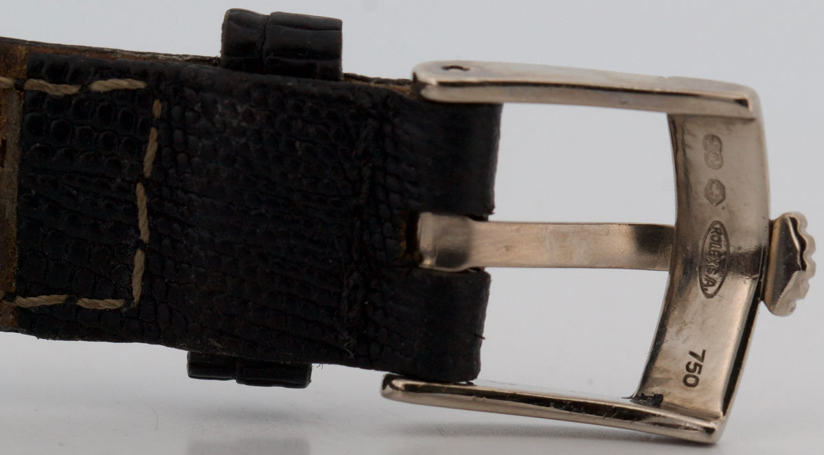Ladies Rolex Cellini Danaos 26mm Black 18K Gold Quartz 6229/9BIC Watch BOX