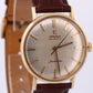 VINTAGE Omega Seamaster SILVER 14K Yellow Gold Leather AUTOMATIC 35mm Watch