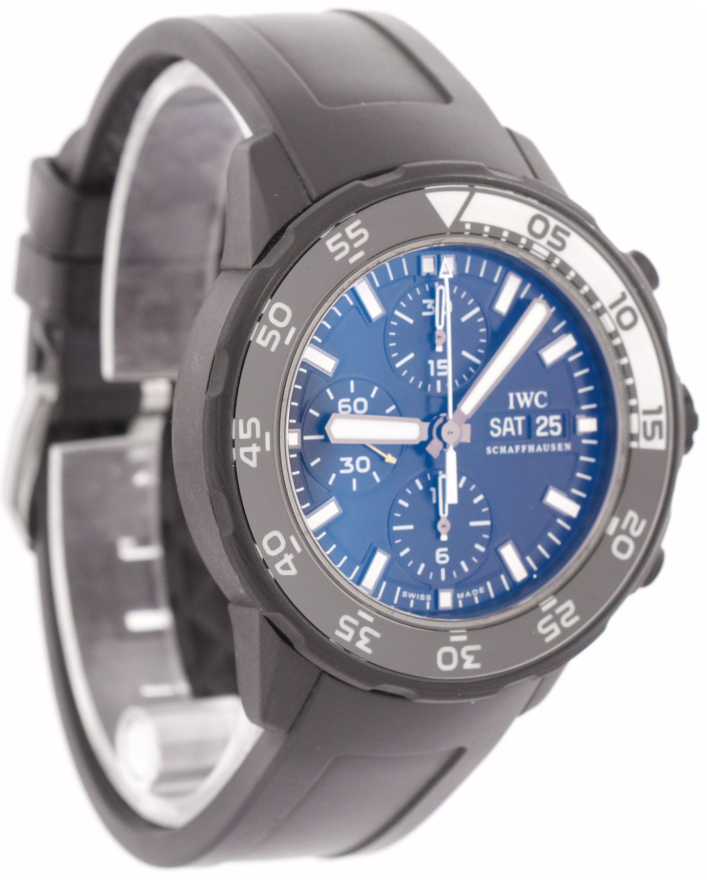 IWC Aquatimer Chronograph Galapagos Island 44mm BLACK Rubber Day Date IW376705