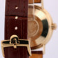 VINTAGE Omega Seamaster SILVER 14K Yellow Gold Leather AUTOMATIC 35mm Watch