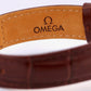 VINTAGE Omega Seamaster SILVER 14K Yellow Gold Leather AUTOMATIC 35mm Watch