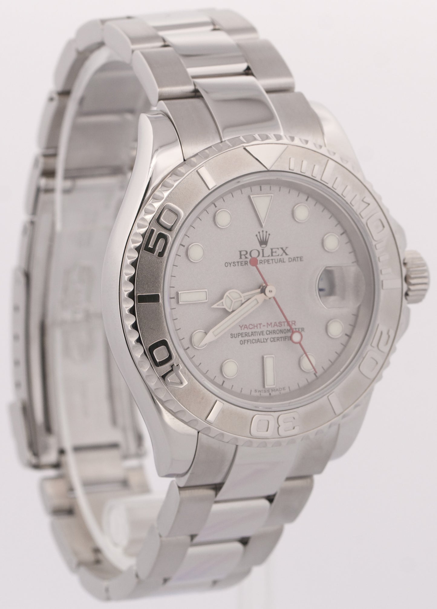 Rolex Yacht-Master PLATINUM Stainless Steel 40mm Oyster Date YM1 Watch 16622