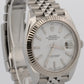 2018 PAPERS Rolex DateJust 41 WHITE 18K Steel JUBILEE Fluted 41mm 126334 BOX