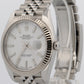 2018 PAPERS Rolex DateJust 41 WHITE 18K Steel JUBILEE Fluted 41mm 126334 BOX