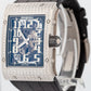 PAPERS Richard Mille Extra Flat 18K White Gold DIAMOND Rubber 50mm RM016 BOX