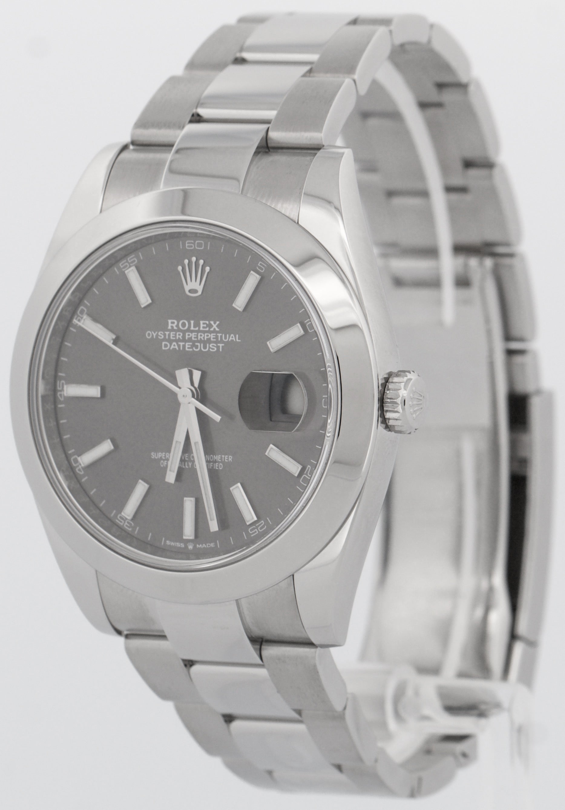 Smooth Bezel Oyster Perpetual Datejust 126300 Acier 41mm Rolex