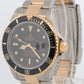 Rolex Submariner Date 40mm BLACK Two-Tone 18K Yellow Gold GOLD BUCKLE 16613