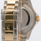 Rolex Submariner Date 40mm BLACK Two-Tone 18K Yellow Gold GOLD BUCKLE 16613