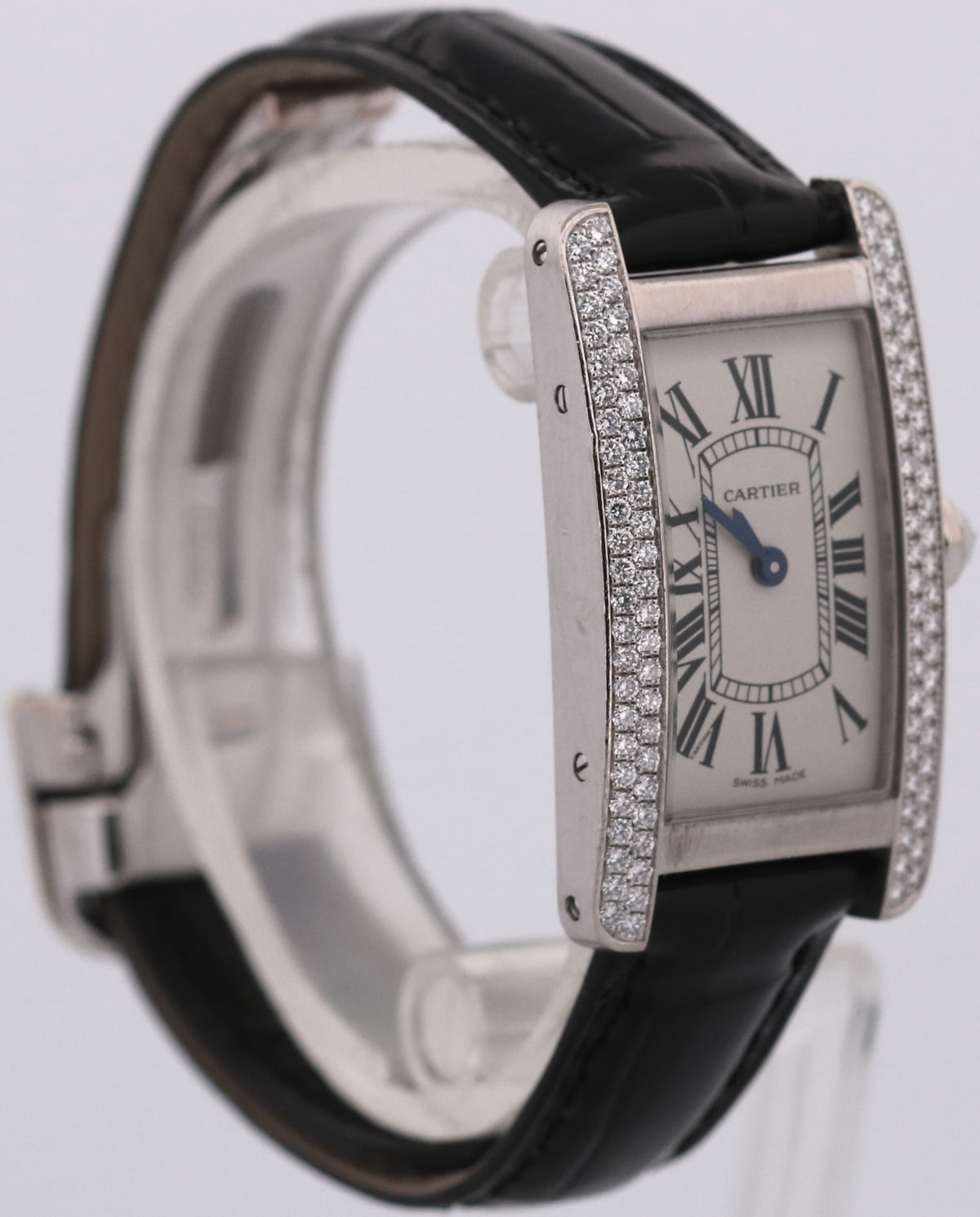 2026 Service Cartier Tank Americaine 1713 WB7018L1 Diamond 18K Quartz 18mm Watch