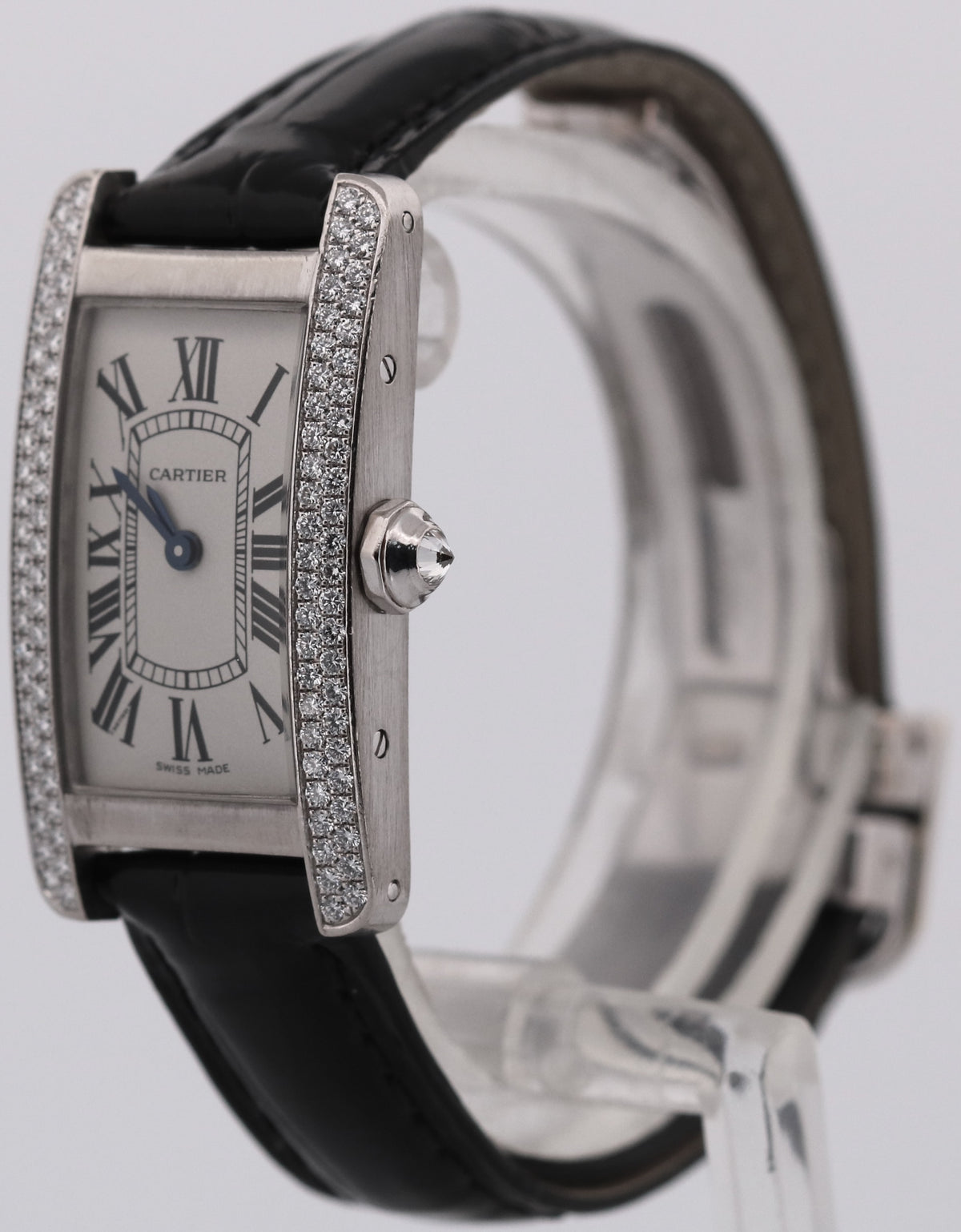 2026 Service Cartier Tank Americaine 1713 WB7018L1 Diamond 18K Quartz 18mm Watch