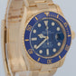 2023 PAPERS Rolex Submariner Date 41mm BLUE 18K Yellow Gold Watch 126618 LB BOX