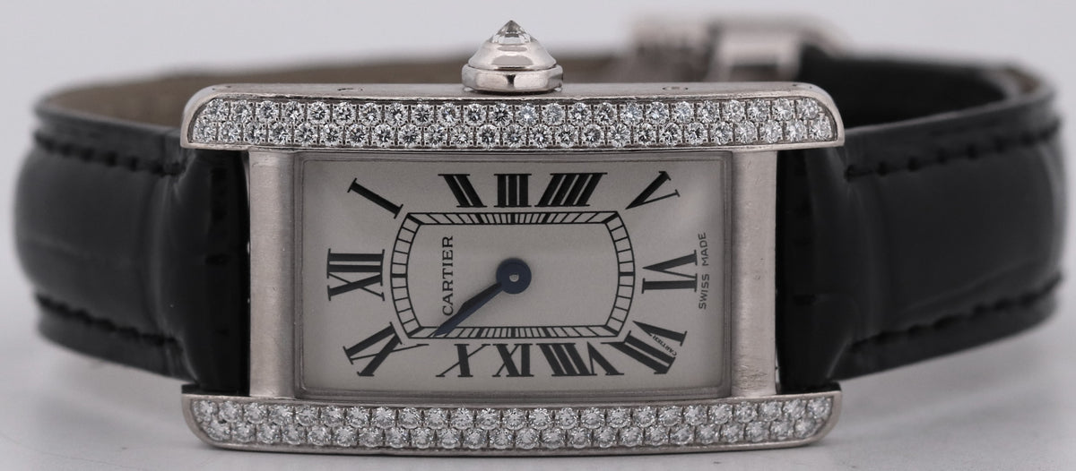 2026 Service Cartier Tank Americaine 1713 WB7018L1 Diamond 18K Quartz 18mm Watch