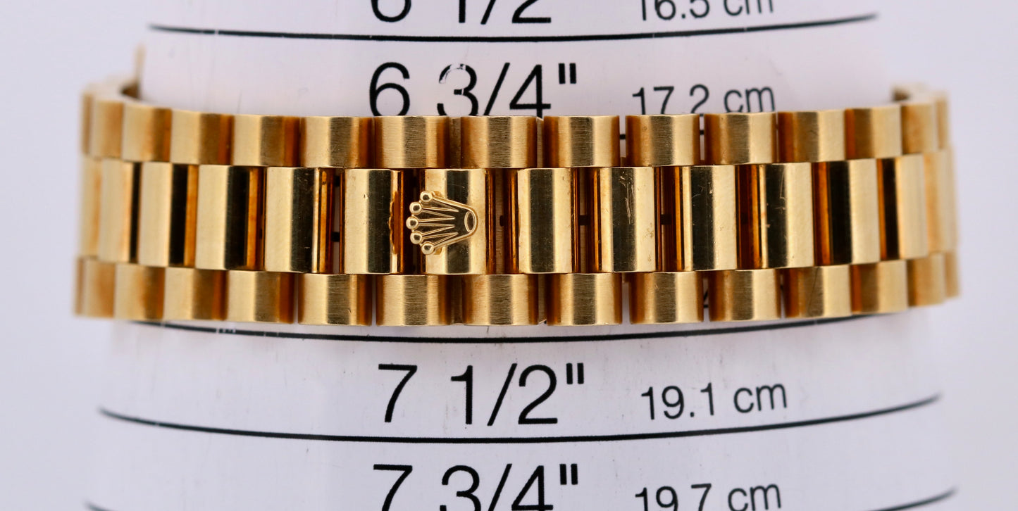 UNPOLISHED PAPERS Rolex Day-Date President BLACK DIAMOND 36mm 18K 118238 BOX