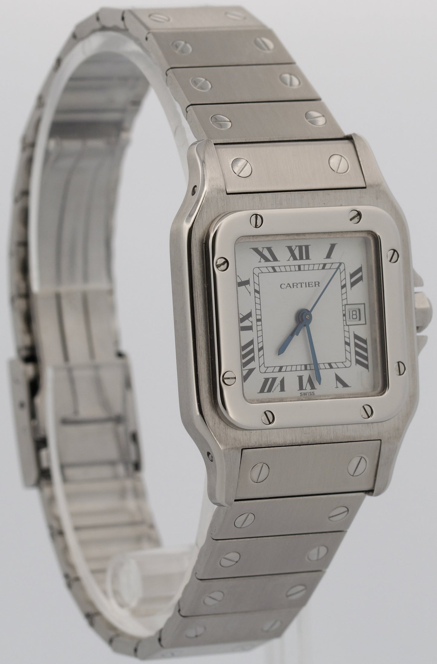 Cartier Santos Carrée 29mm AUTOMATIC Roman WHITE Stainless Steel 2960 Watch