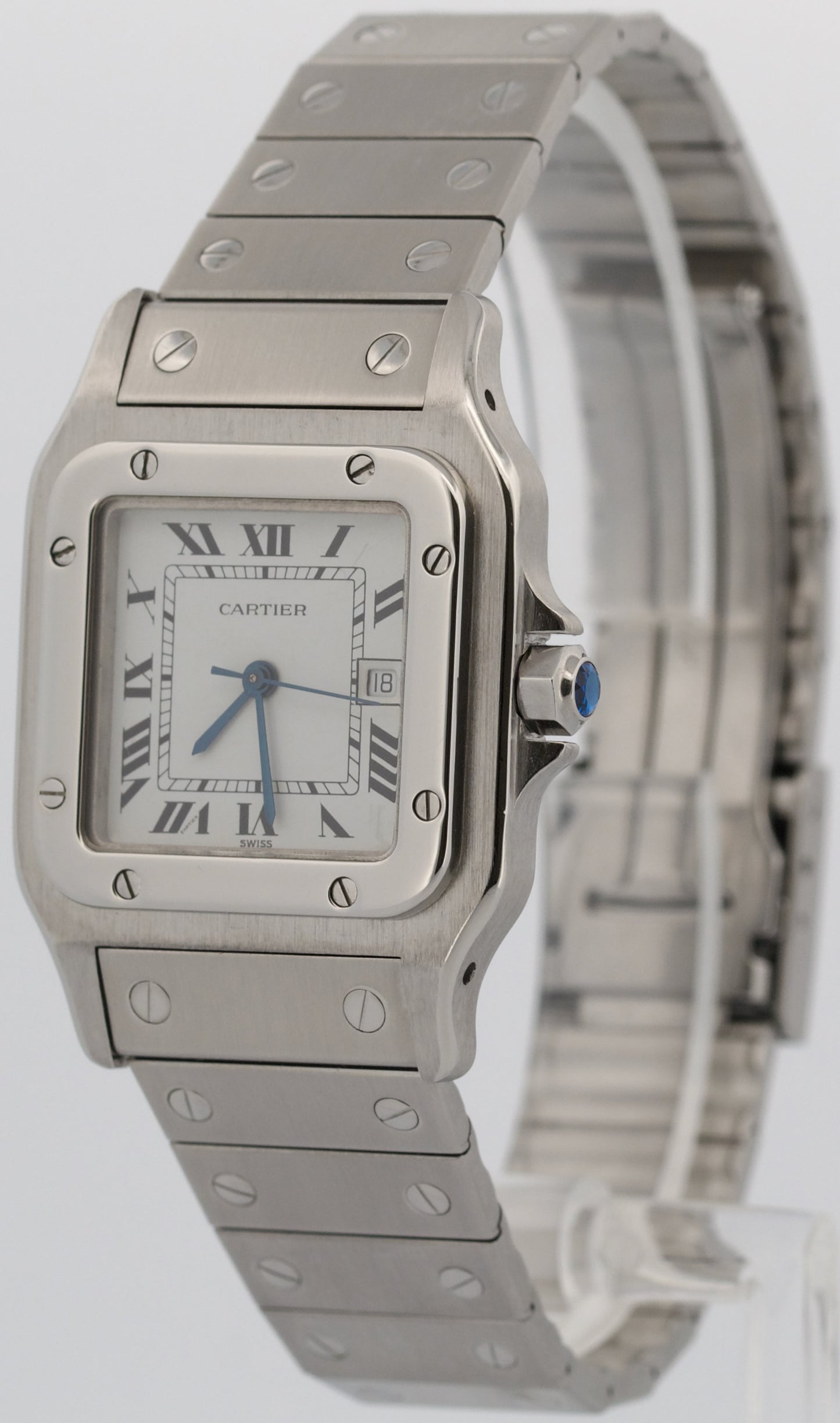 Cartier Santos Carrée 29mm AUTOMATIC Roman WHITE Stainless Steel 2960 Watch