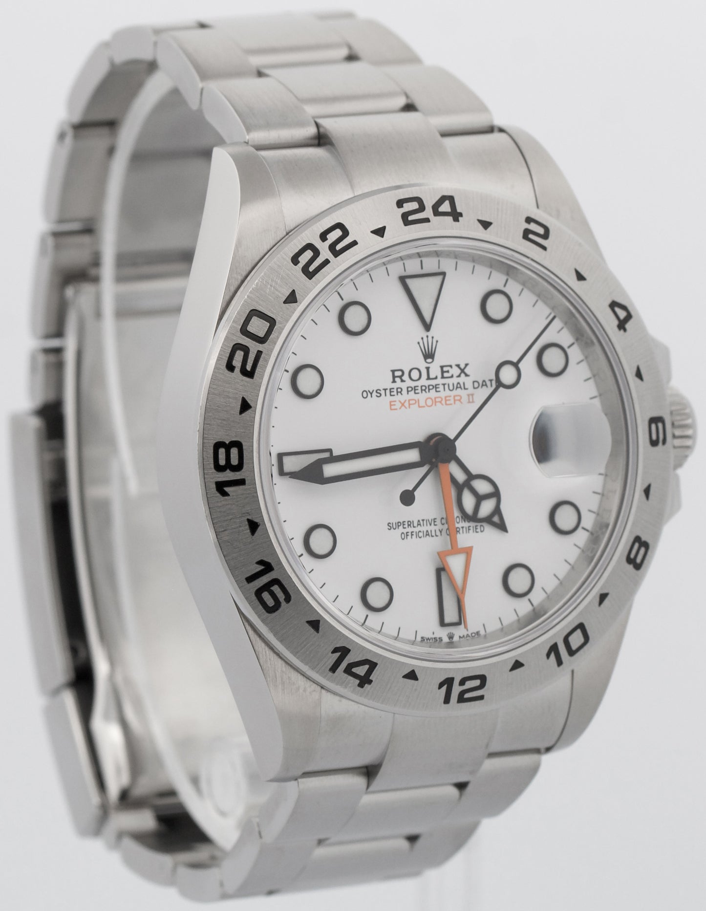 2023 PAPERS Rolex Explorer II 42mm POLAR WHITE Date GMT Steel 226570 Watch BOX