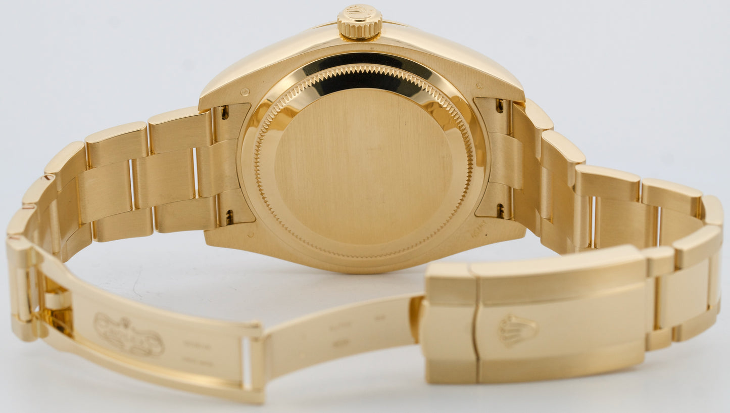 2022 PAPERS Rolex Sky-Dweller BLACK 18K Yellow Gold Fluted 42mm 326938 Watch BOX