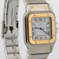 Cartier Santos Two-Tone 18k Gold Stainless Steel WHITE Roman Automatic 29mm 2961